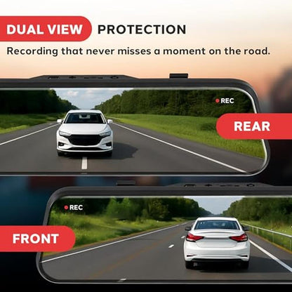 Pyle Dual Dash Cam Rearview Mirror – Packaging