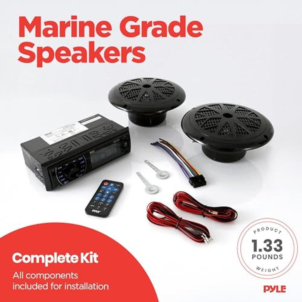 Pyle Marine Headunit Receiver Speaker Kit – Close-up Detail