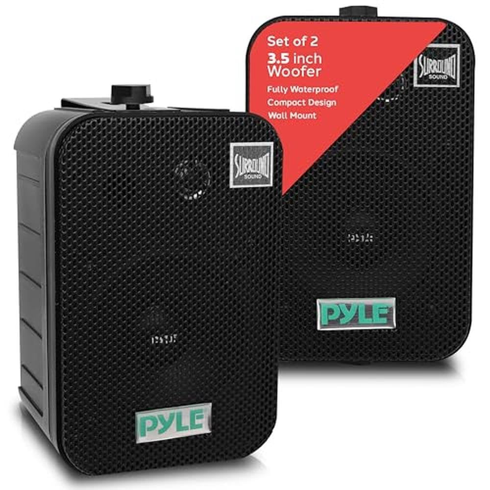 Pyle: Outdoor Speaker System Wired (Pair) – Front View