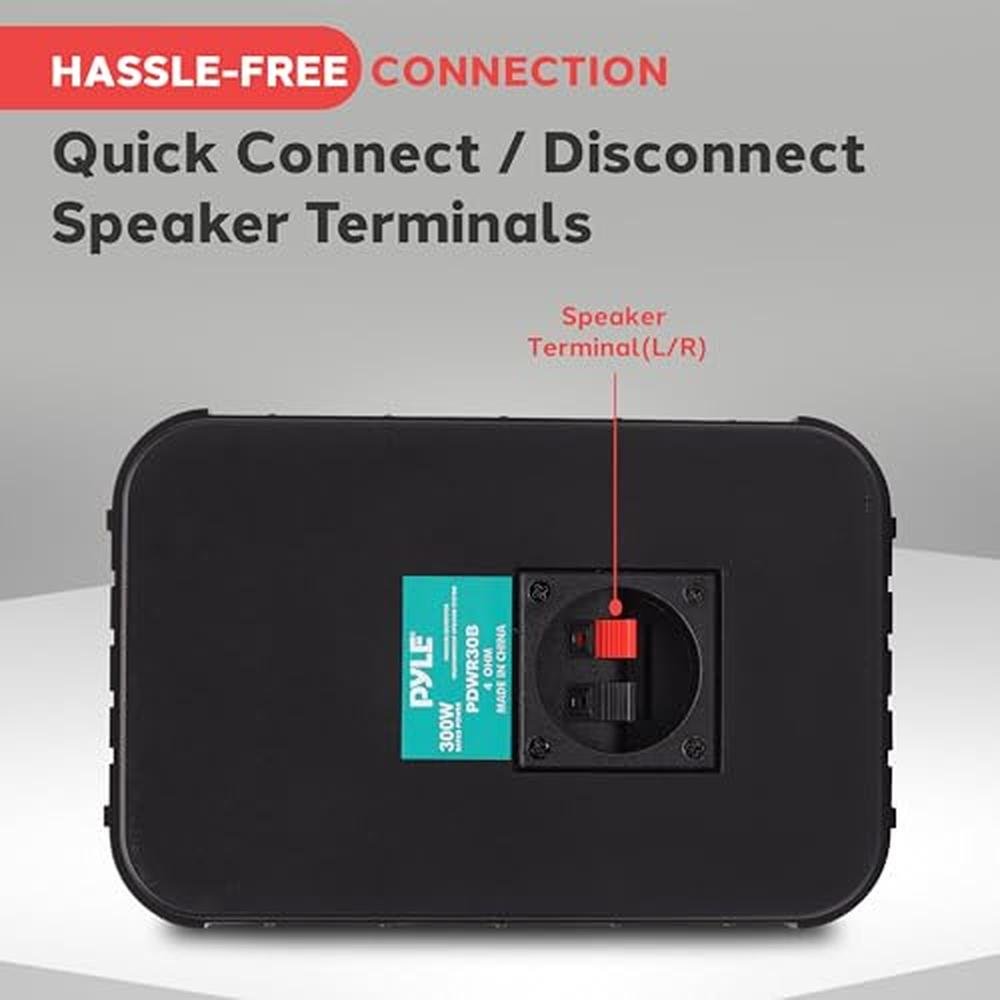 Pyle: Outdoor Speaker System Wired (Pair) – In Use