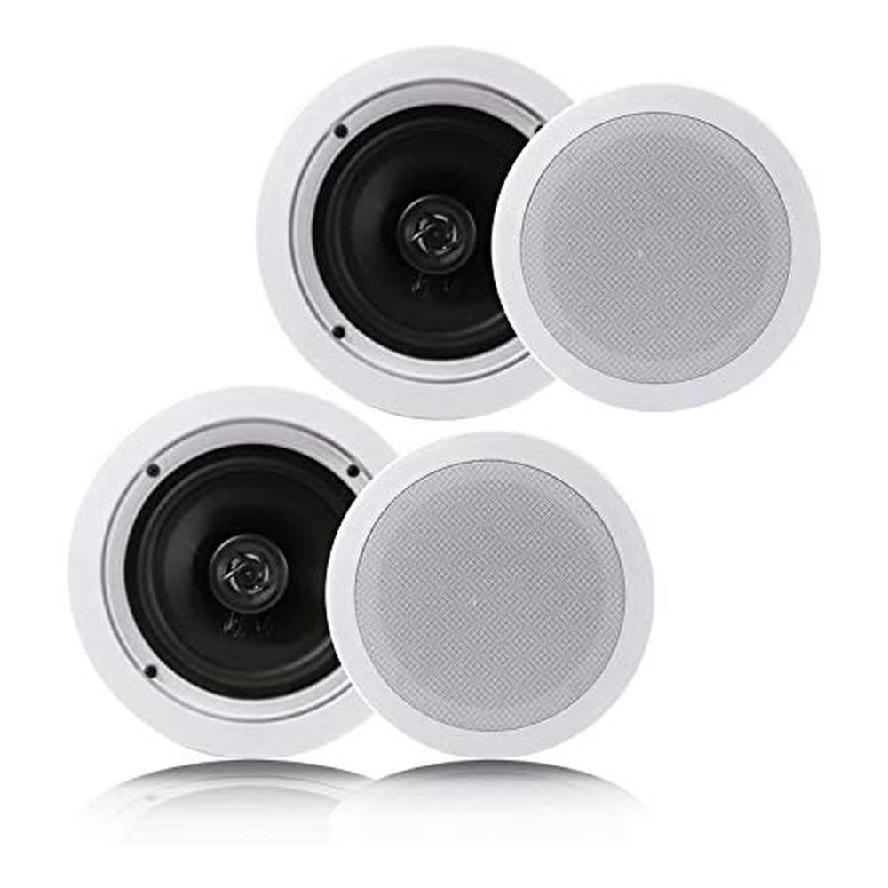 Pyle Pair 6.5 Flush Mount In-wall In-ceiling 2-Way Home – Front View
