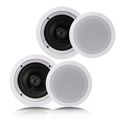 Pyle Pair 6.5 Flush Mount In-wall In-ceiling 2-Way Home – Front View