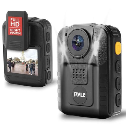 Video Camera: Pyle Police Security Video Body Camera HD – Front View