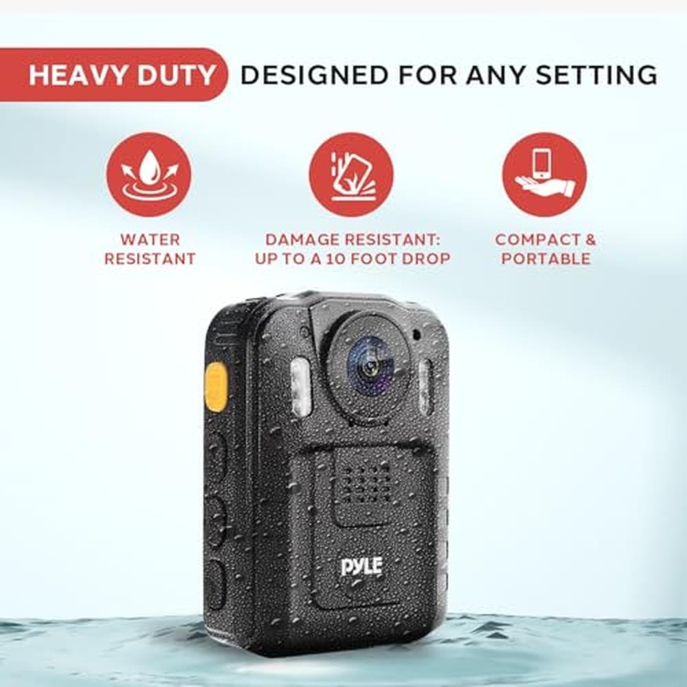 Video Camera: Pyle Police Security Video Body Camera HD – Close-up Detail