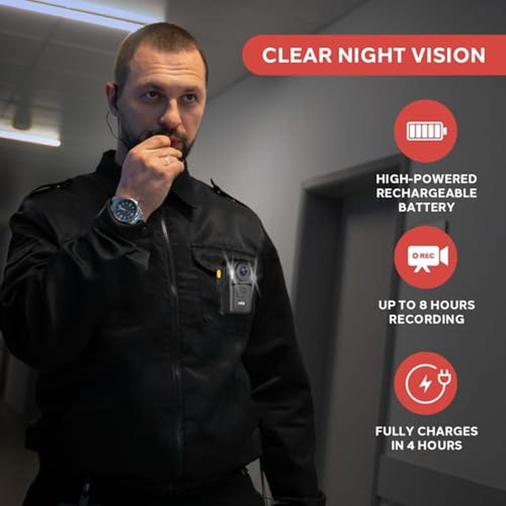 Video Camera: Pyle Police Security Video Body Camera HD – In Use