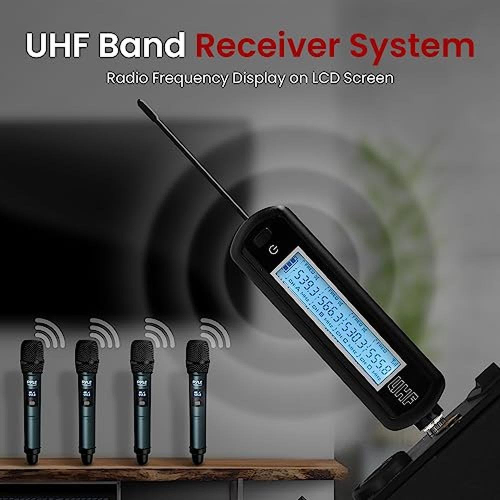 Pyle Portable UHF Band Receiver System – Side View
