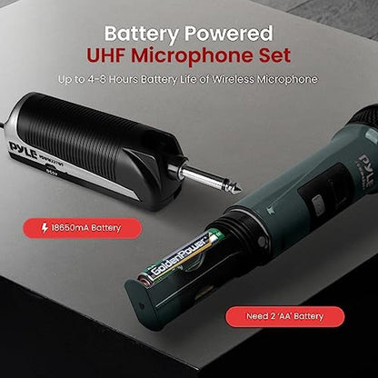 Pyle Portable UHF Band Receiver System – In Use