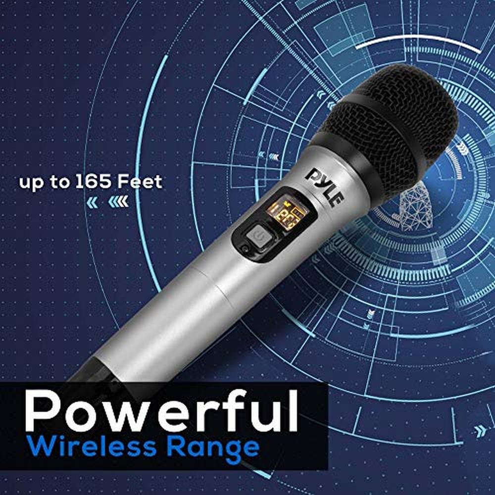 PYLE Portable UHF Wireless Microphone System – Close-up Detail