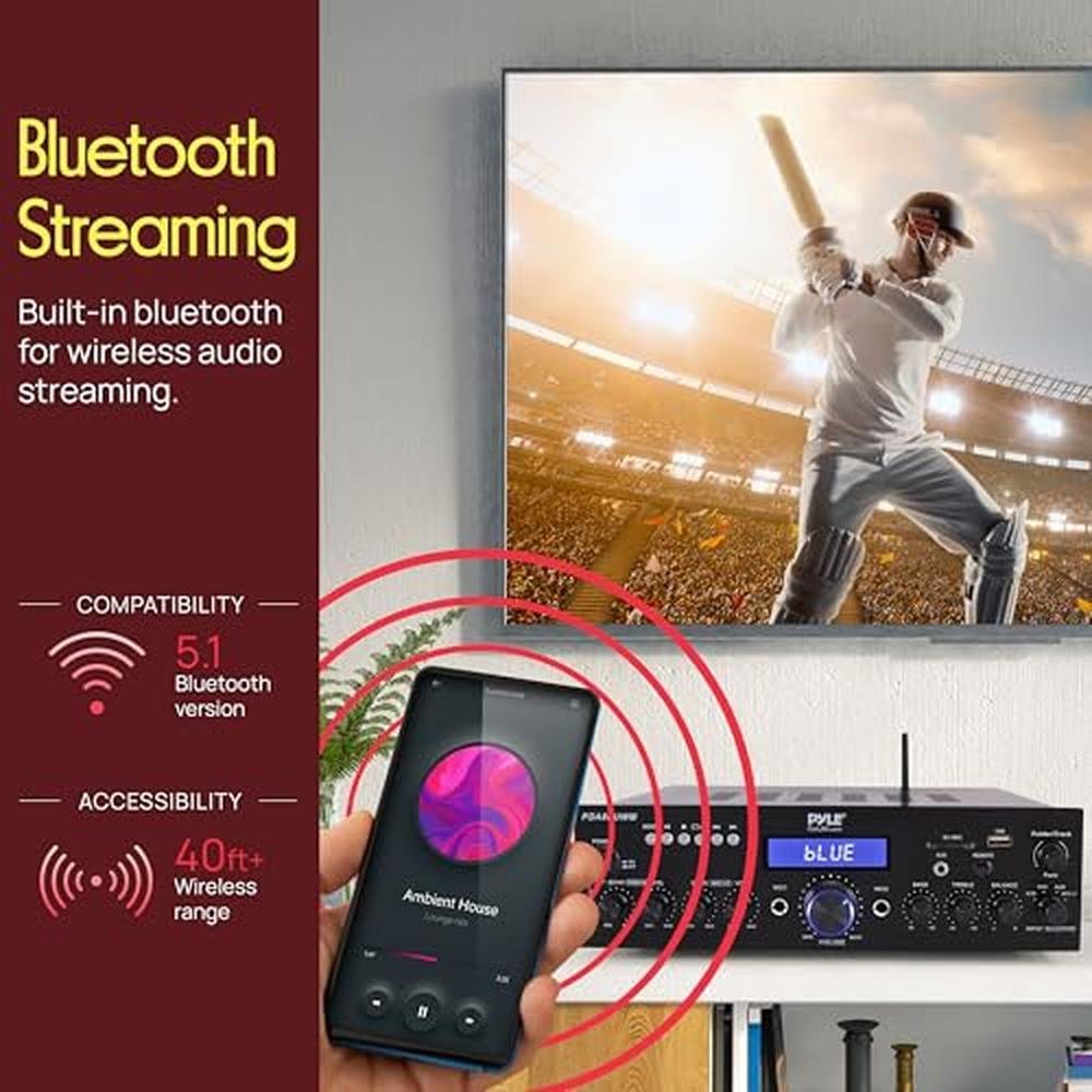 Pyle Wireless Microphone / Bluetooth Amplifier Combo – Close-up Detail