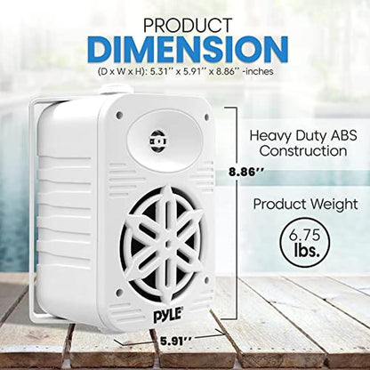 PyleUsa Indoor Outdoor Speakers Pair-500 Watt Dual – Close-up Detail
