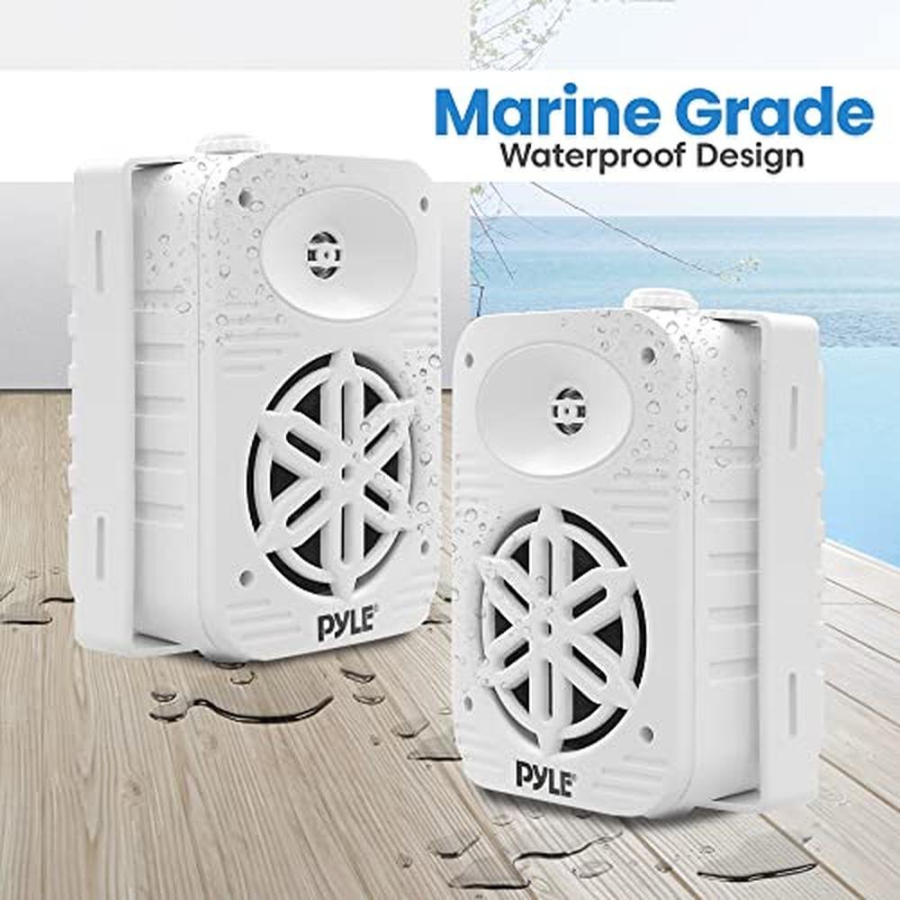PyleUsa Indoor Outdoor Speakers Pair-500 Watt Dual – In Use