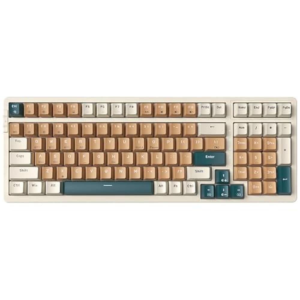 Mechanical Gaming Keyboard: Qisan Wireless/Wired Triple – Front View