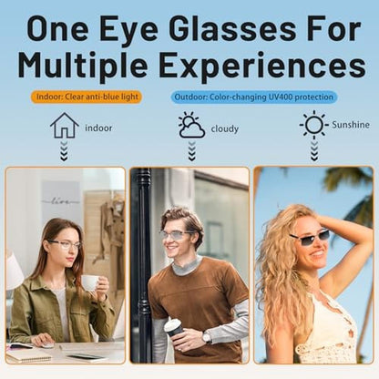 QJF Smart Glasses: QJF GS06 Photochromic Lenses – Side View