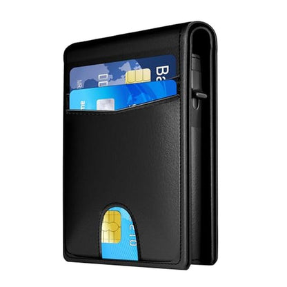 QLD Wallet for Men: RFID Blocking [Functional & Practical] – Front View