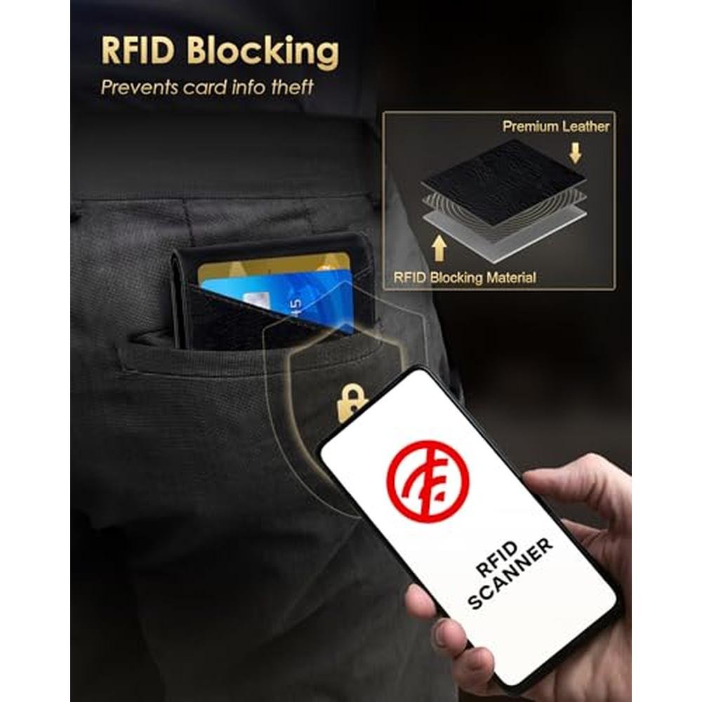 QLD Wallet for Men: RFID Blocking [Functional & Practical] – In Use