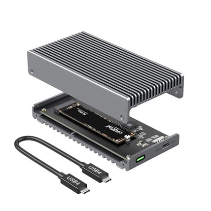 Qwiizlab Fanless 40Gbps USB4 SSD Enclosure – Front View