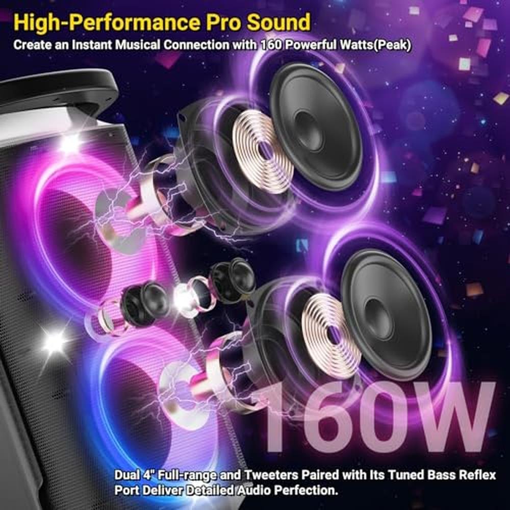 QxbJoy Portable Bluetooth Speaker – Side View