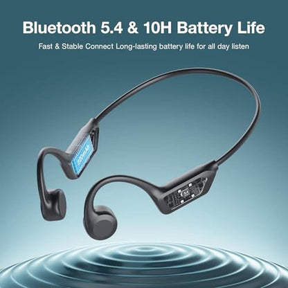 Headphones Qyzue: Qyzue Bone Conduction Open Ear Headphones – In Use