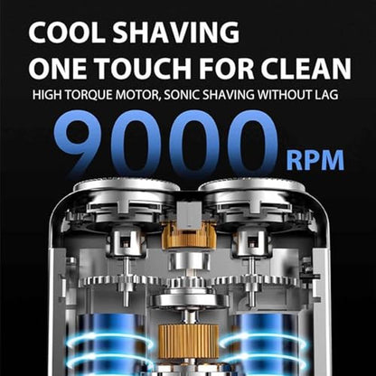 Shaver Luggage: R-12 Electric Shaver Mini Portable Beard – Side View