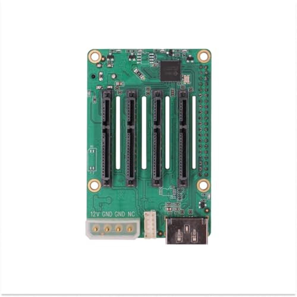 SATA Hat: Radxa Penta SATA Hat Up to 5x SATA Disks – Front View