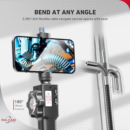 Ralcam Endoscope: 2-Way Articulating Borescope with Light – Side View