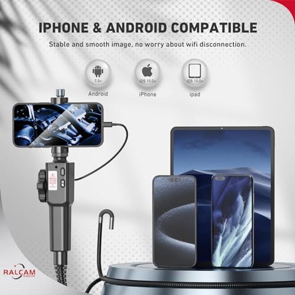 Ralcam Endoscope: 2-Way Articulating Borescope with Light – In Use