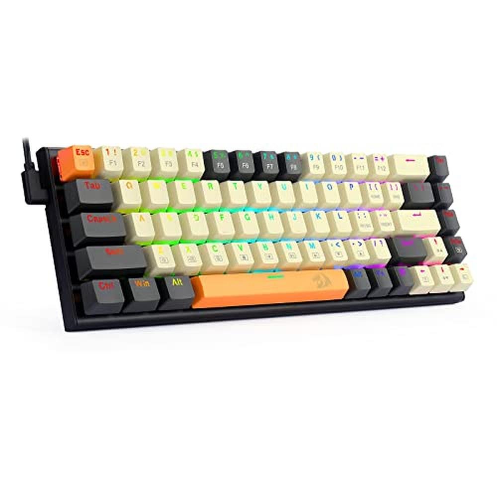 Keyboard Keys: Redragon 60% Mechanical Gaming Keyboard 68 – Front View