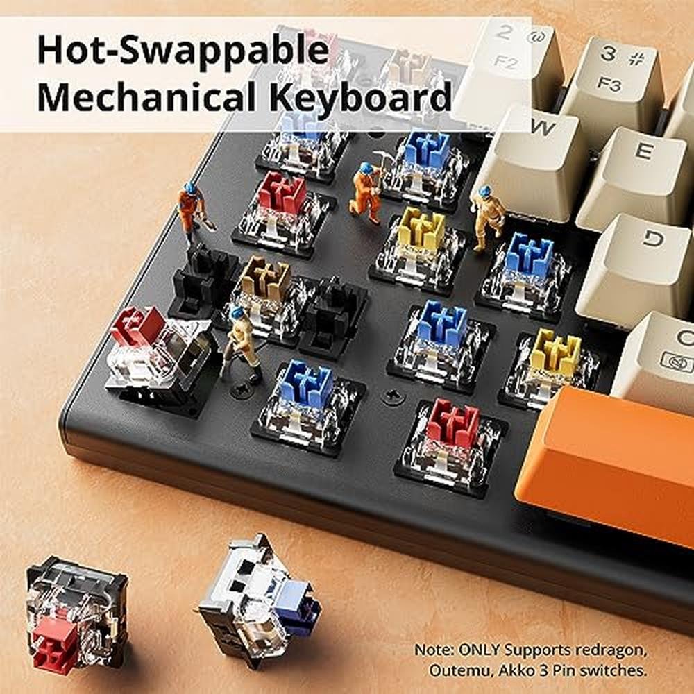 Keyboard Keys: Redragon 60% Mechanical Gaming Keyboard 68 – Close-up Detail