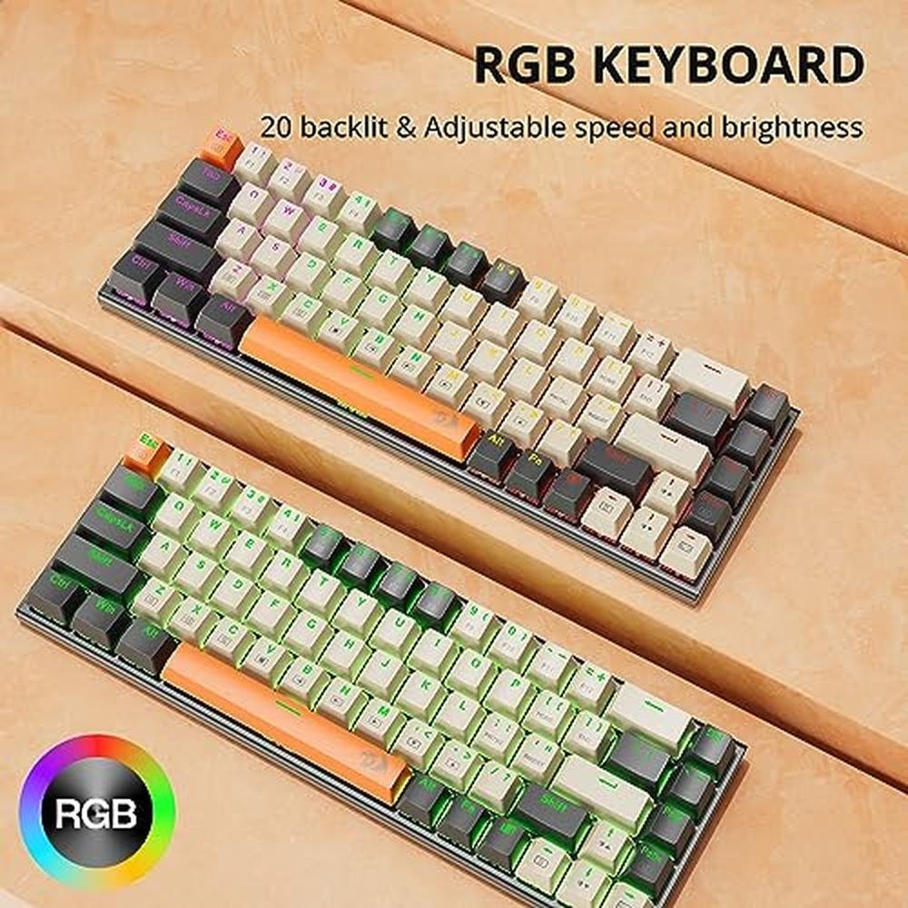 Keyboard Keys: Redragon 60% Mechanical Gaming Keyboard 68 – In Use