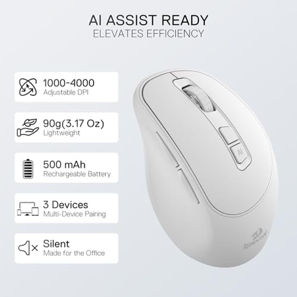 Redragon BM4195 AI Smart Wireless Mouse – Side View