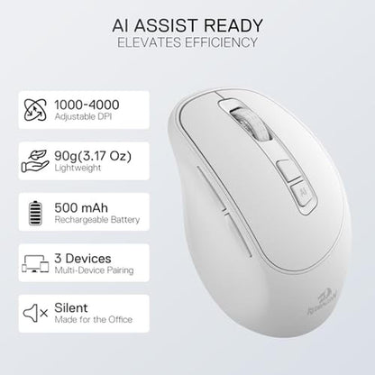 Redragon BM4195 AI Smart Wireless Mouse – Side View