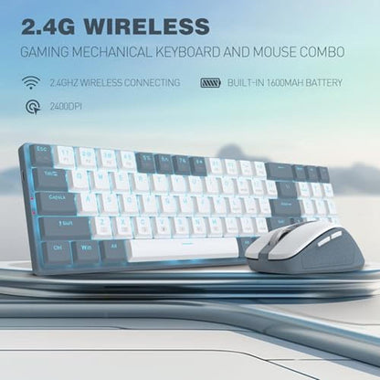 Wireless Keyboard Mouse Combo – Side View
