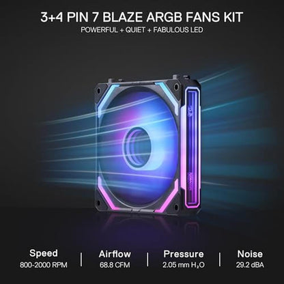 Case Fan: Redragon GCF012 Standard 120mm PC Case Fan – Side View