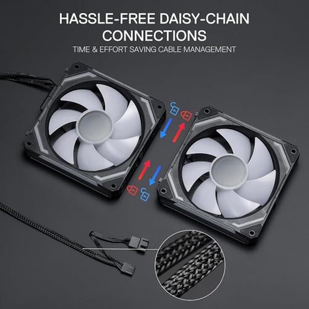 Case Fan: Redragon GCF012 Standard 120mm PC Case Fan – Close-up Detail