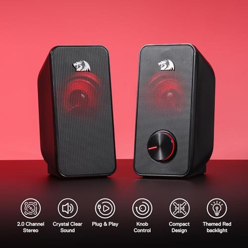 Speaker Redragon: Redragon GS500 Stentor 2.0 Channel Stereo – Close-up Detail