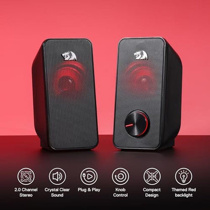 Speaker Redragon: Redragon GS500 Stentor 2.0 Channel Stereo – Close-up Detail