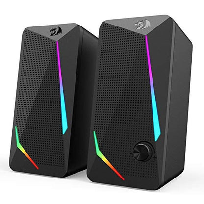 Redragon GS510: Redragon GS510 RGB Desktop Speakers 2.0 – Front View