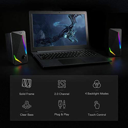Redragon GS510: Redragon GS510 RGB Desktop Speakers 2.0 – Close-up Detail