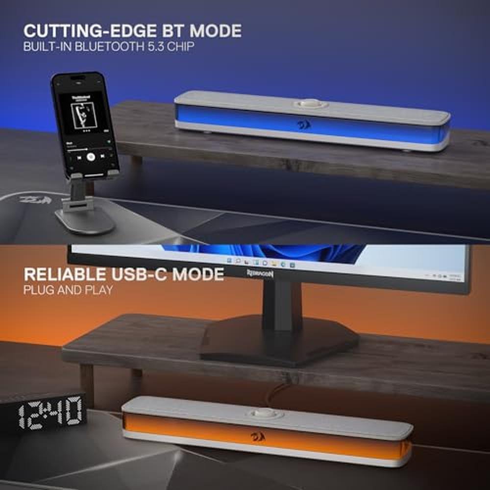 Desktop Redragon: Redragon GS515 RGB 2.0 Channel Stereo – Close-up Detail