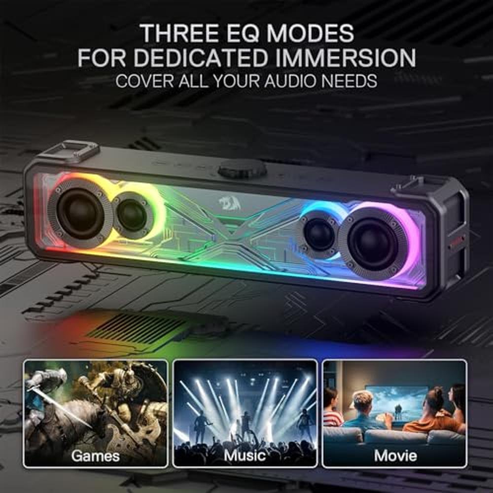 Desktop Redragon: Redragon GS817 RGB 2.0 Channel Stereo – Close-up Detail