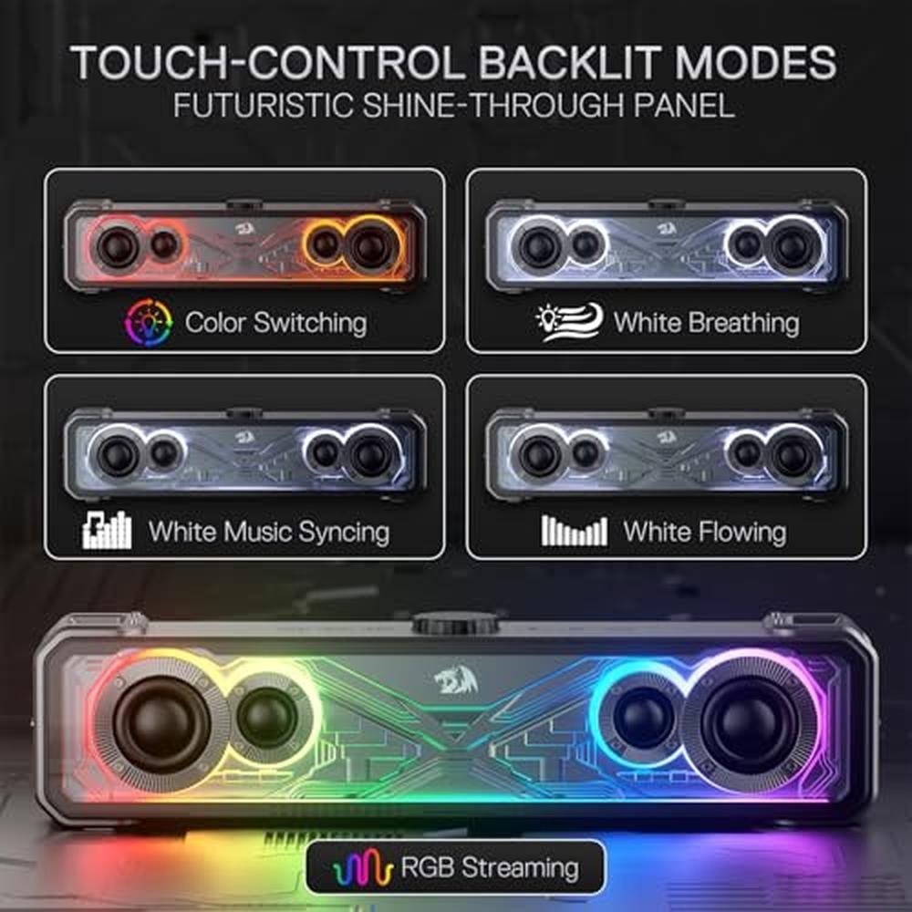 Desktop Redragon: Redragon GS817 RGB 2.0 Channel Stereo – In Use