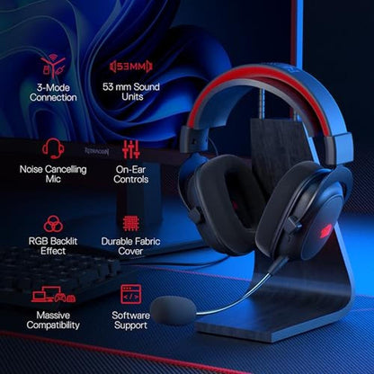 Redragon H510 PRO: 3-Mode RGB Gaming Headset – Side View