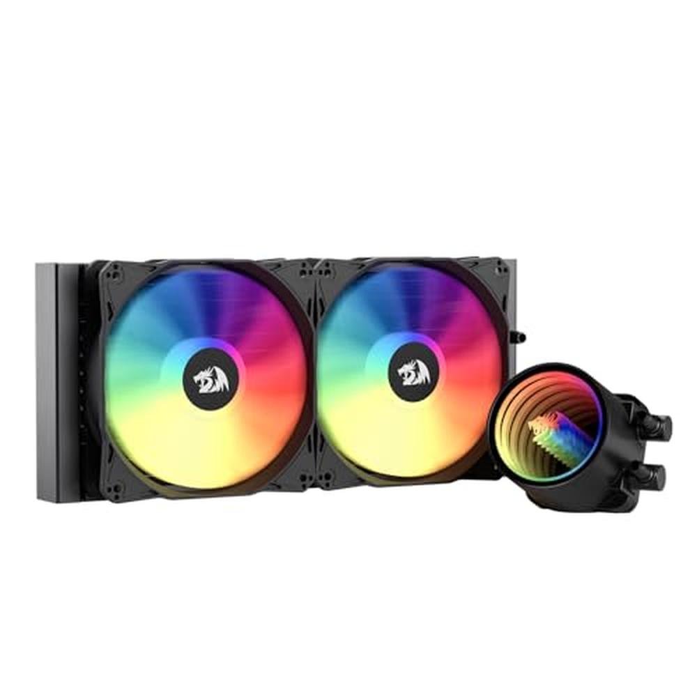 Redragon HL240: Premium ARGB Liquid Cooling System CPU – Front View