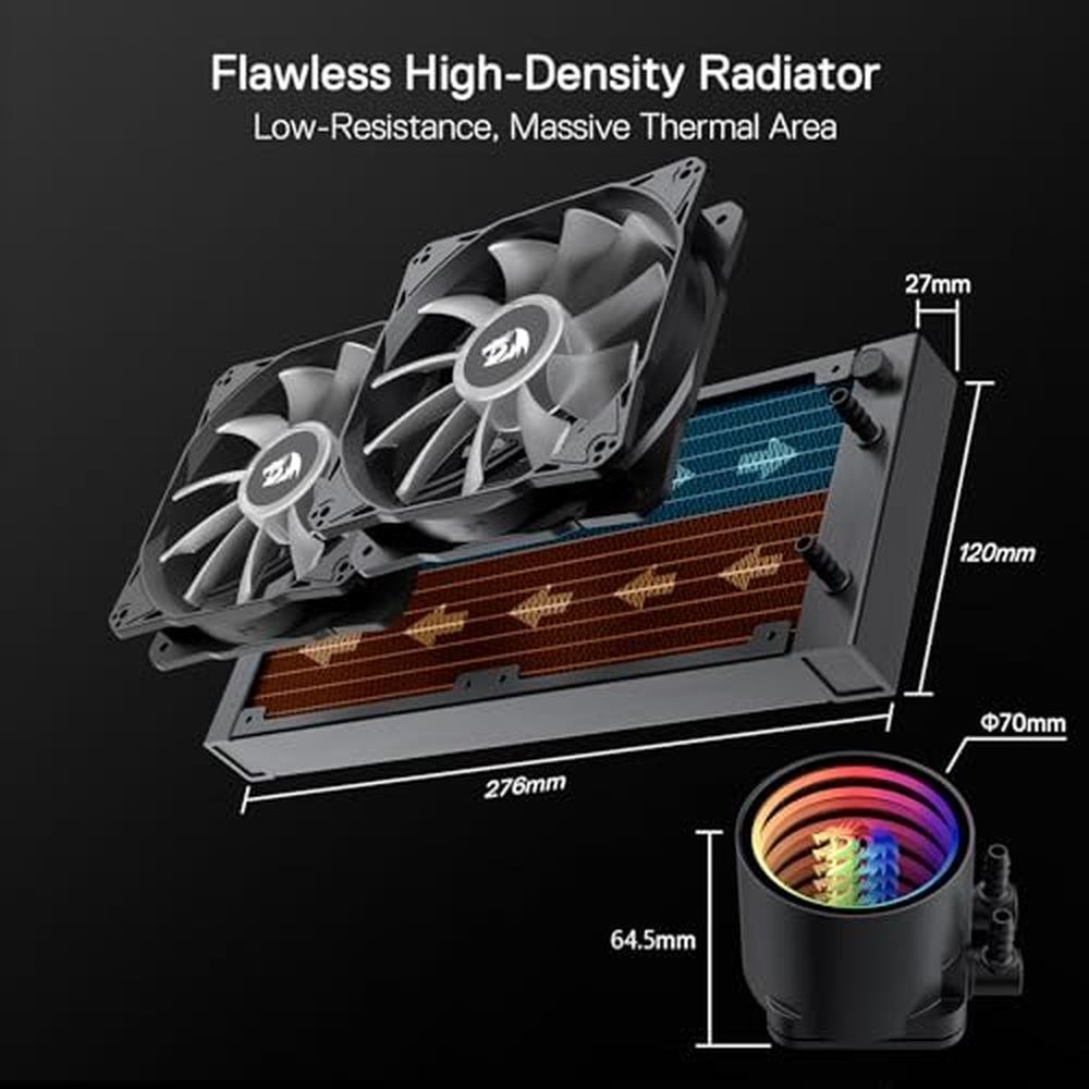 Redragon HL240: Premium ARGB Liquid Cooling System CPU – In Use