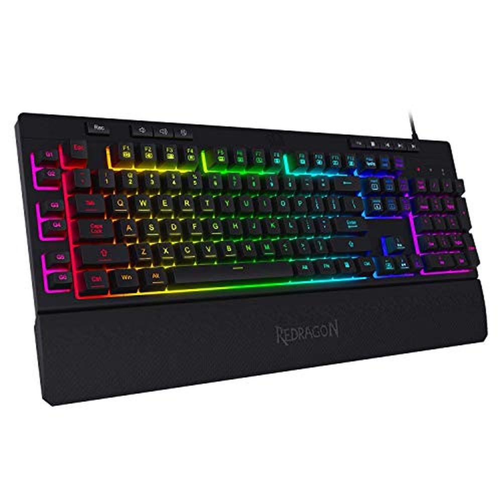 Redragon K512 Shiva RGB Backlit Membrane Gaming Keyboard – Front View