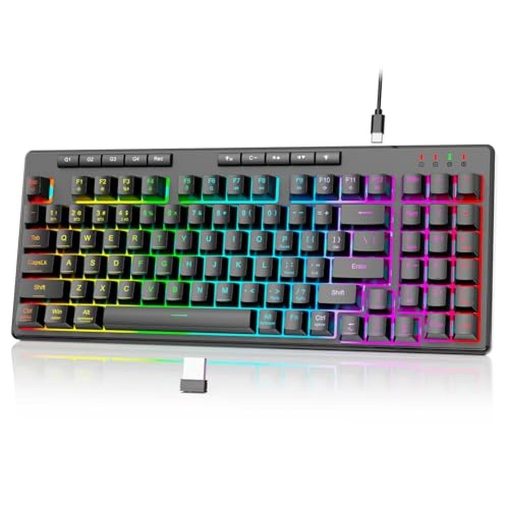Gaming Keyboard: Redragon K517 Pro Wireless 94 Keys – Front View