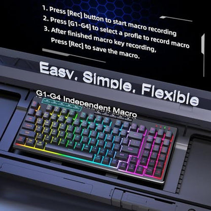 Gaming Keyboard: Redragon K517 Pro Wireless 94 Keys – Packaging