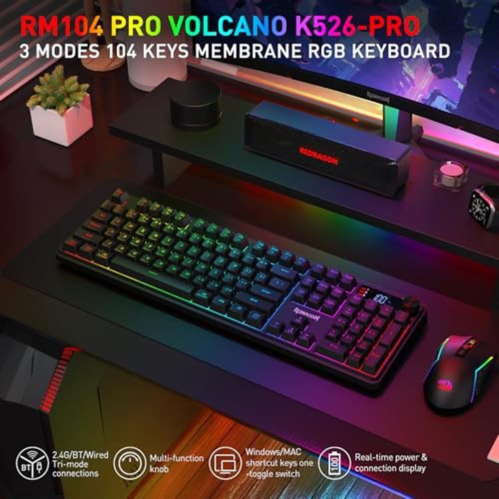 Keyboard Redragon K526 PRO RGB Wireless – Side View