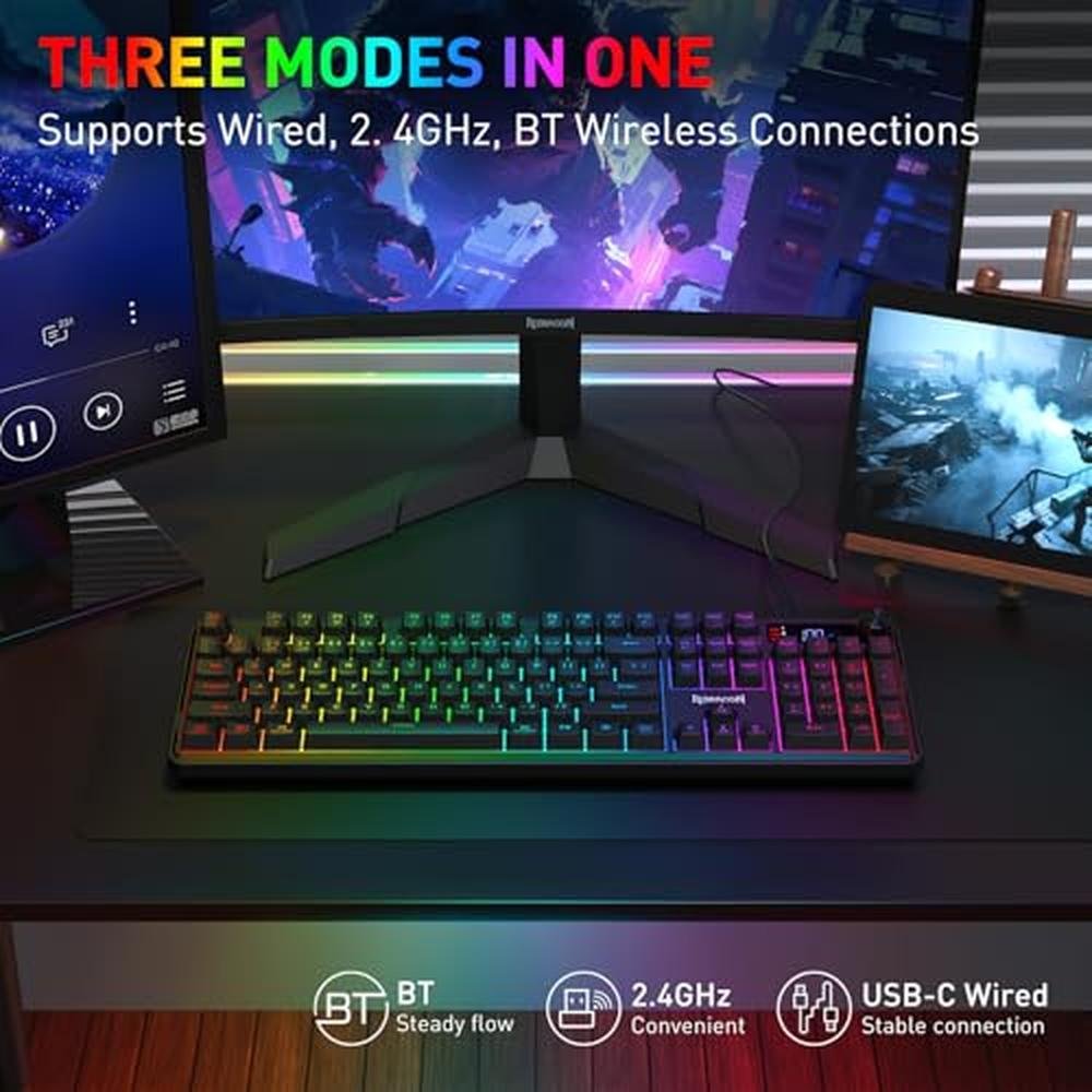 Keyboard Redragon K526 PRO RGB Wireless – Close-up Detail
