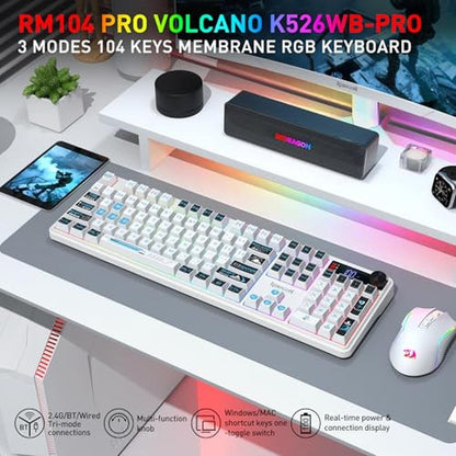 Keyboard Redragon: Redragon K526 PRO RGB Wireless Membrane – Side View